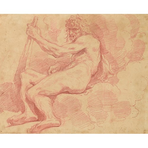 Study of a Model Posed as a Seated Hercules